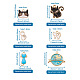 Kissitty 44pcs 22 estilos colgantes de gatito de aleación chapados en oro claro ENAM-KS0001-03-6