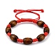 Braccialetti di perline intrecciati per bambini con cordoncino coreano cerato regolabile BJEW-JB05437-02-1