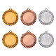 Fingerinspire 6pcs 3 styles alliage pendentif cabochons supports FIND-FG0002-61-1