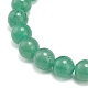 Ensemble de bracelets extensibles à perles rondes en aventurine rouge et verte naturelle et quartz rose BJEW-JB09012-5