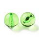 透明なアクリルビーズ  ラウンド  芝生の緑  20x19mm  穴：3mm  約111個/500g MACR-S370-A20mm-734-2
