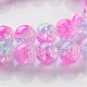 Dyed Crackle Glass Round Bead Strands CCG-M001-02-8mm-1
