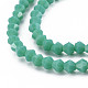 Chapelets de perles en verre opaque de couleur unie GLAA-Q080-4mm-B08-3