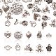 100 pièces 10 styles pendentifs chiot en alliage de style tibétain TIBEP-CJ0001-46-3
