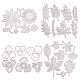 Gorgecraft 4 шт. цветы для резки листьев штампы из углеродистой стали трафареты 3d цветочные штампы для изготовления карт металлический шаблон для тиснения DIY-GF0001-04-1