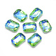 Cabujones de cristal con rhinestone RGLA-T019-13x18mm-06-1