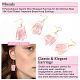 Nbeads 6 paires de boucles d'oreilles enveloppées de fil de quartz naturel pour fille femme EJEW-NB0001-07-4