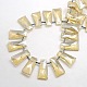 Faceted Electroplate Crystal Glass Trapezoid Beads Strands EGLA-F073B-01-2