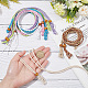 PandaHall Elite 9Pcs 9 Colors Braided Cotton Thread Cords Macrame Pouch Necklace Making FIND-PH0010-47B-3
