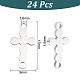 Unicraftale 24Pcs 201 Stainless Steel Connector Charms STAS-UN0046-03-4