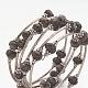 Natural Gemstone Wrap Bracelets BJEW-JB02650-2