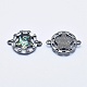 Eco-Friendly Brass Micro Pave Cubic Zirconia Pentacle Links RB-I078-48-NR-3