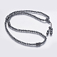 Nicht magnetische synthetische Hämatit Mala Perlen Halsketten NJEW-K096-11-2