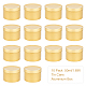 アルミジャー  フリップカバー  食品グレードの包装箱  茶葉の保存用  コラム  ゴールドカラー  2x1-3/8インチ（5.1x3.6cm）  容量：50ml（1.69fl.oz） CON-WH0076-76G-5