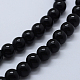 Natural Black Onyx Beads Strands X-G-P369-01-8mm-3
