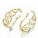 Brass Micro Pave Clear Cubic Zirconia Cuff Earrings EJEW-S201-203G-NF-2