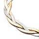 304 ожерелье из нержавеющей стали с тройной цепочкой в виде елочки для мужчин и женщин NJEW-H167-01-2