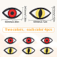 Gomakerer 8 toppa ricamata per occhi in 2 stili DIY-FG0004-19-2