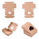 Cajas de almacenamiento de regalo de papel kraft cuadradas CON-CJ0001-14-4