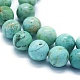 Natürliche peruanische türkisfarbene (Jaspis) Perlenstränge G-E561-11-10mm-AA-3