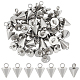 Unicraftale 50 pz cono fascino in acciaio inox stile punk picco fascino ciondola l'orecchino di fascino braccialetti di fascini per creazione di gioielli fai da te 8.5x6mm STAS-UN0047-23A-1