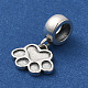 Rhodium Plated 925 Sterling Silver European Dangle Charms STER-NH0001-15P-2