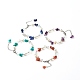 4pcs ensemble de bracelets de perles de puces de pierres précieuses mixtes pour fille femmes BJEW-TA00019-1