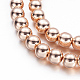 Chapelets de perles en hématite synthétique sans magnétiques G-A170-04B-RRG-1
