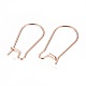 Ion Plating(IP) 304 Stainless Steel Hoop Earrings Findings Kidney Ear Wires STAS-L216-22C-RG-2