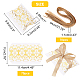 NBEADS 70 Pcs White Paper Pillow Boxes with Golden Pattern CON-WH0001-92-2