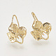 Brass Stud Earring Findings KK-S343-02G-1