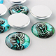 Constellation/Zodiac Sign Printed Glass Cabochons GGLA-A002-25mm-EE-3