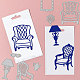 GLOBLELAND 10 Sheet Vintage Furniture Style die Cut Metal Card Cutting Dies for Photo Frame Making DIY-WH0309-1032-2