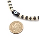 4 pièces 4 couleurs au chalumeau mauvais œil et argile polymère heishi ensemble de colliers de perles NJEW-JN04082-6