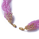 Glass Seed Beads Beaded Necklaces NJEW-E136-04-3