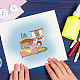 塩ビプラスチックスタンプ  DIYスクラップブッキング用  装飾的なフォトアルバム  カード作り  スタンプシート  家の模様  16x11x0.3cm DIY-WH0167-56-1144-4