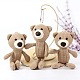 Cartoon PP Cotton Plush Simulation Soft Stuffed Animal Toy Bear Pendants Decorations HJEW-K043-03-1