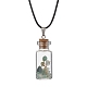 Collier pendentif bouteille de souhait en verre NJEW-JN04609-01-1