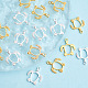 Craftdady 40pcs 2 couleurs alliage pendentifs lunette arrière ouverte FIND-CD0001-05-3