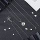 Unicraftale classic plain 304 мужские женские ожерелья с шариковой цепочкой из нержавеющей стали STAS-UN0017-36P-3