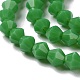 Opaque couleur unie imitation jade perles de verre brins GLAA-F029-P4mm-08-3