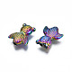 Rack Plating Rainbow Color Alloy Beads PALLOY-S180-336-3