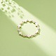 Bracelet extensible en perles de turquoise synthétique (teint) avec croix et tête de mort BJEW-JB08449-01-2