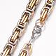 201 Stainless Steel Byzantine Chain Necklaces NJEW-K062-01C2-8mm-2