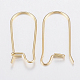 304 Stainless Steel Hoop Earring Findings Kidney Ear Wires X-STAS-H436-03-2