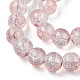 Transparent Crackle Baking Painted Glass Beads Strands X1-DGLA-T003-01A-13-3