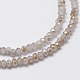 Rondelle facettée demi-arc-en-ciel plaqué de perles de verre EGLA-M006-2mm-B01-2