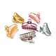 Plastic Claw Hair Clips, with Platinum Iron Findings, Mixed Color, 28x91x43mm, 6pcs/set