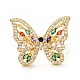 Красочное кольцо-манжета в форме бабочки из кубического циркония KK-D080-13G-1