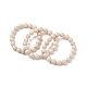 Bracelets extensibles avec perles fossiles naturelles BJEW-K212-C-015-2